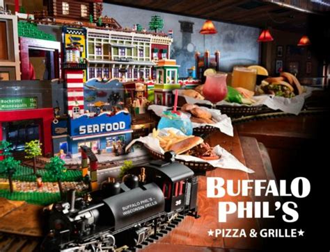 buffalo phil's in wisconsin dells|Train Delivered Food at Buffalo Phil's Restaurant in Wisconsin Dells.